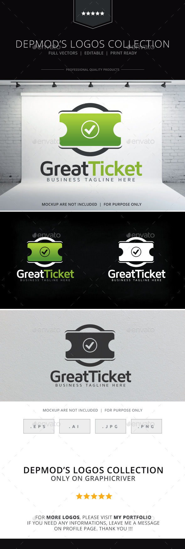 Great Ticket Logo - Objects Logo Templates