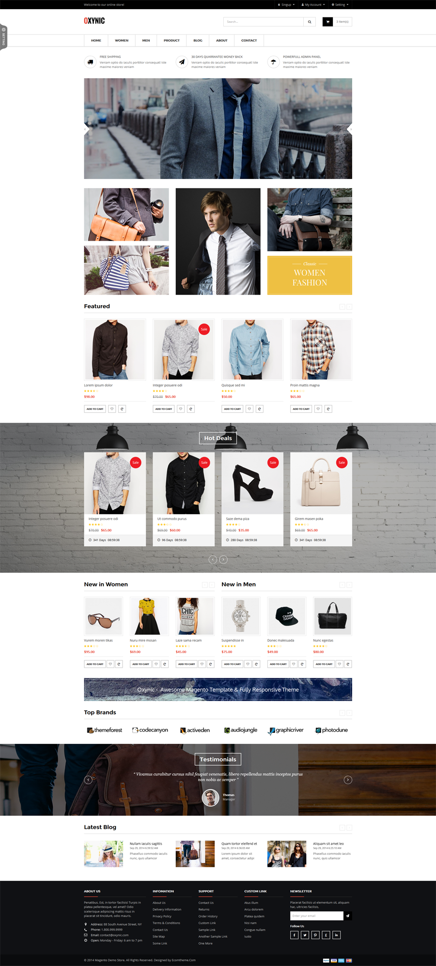 Oxynic - Responsive Multipurpose Magento Theme by Ecom-Themes | ThemeForest