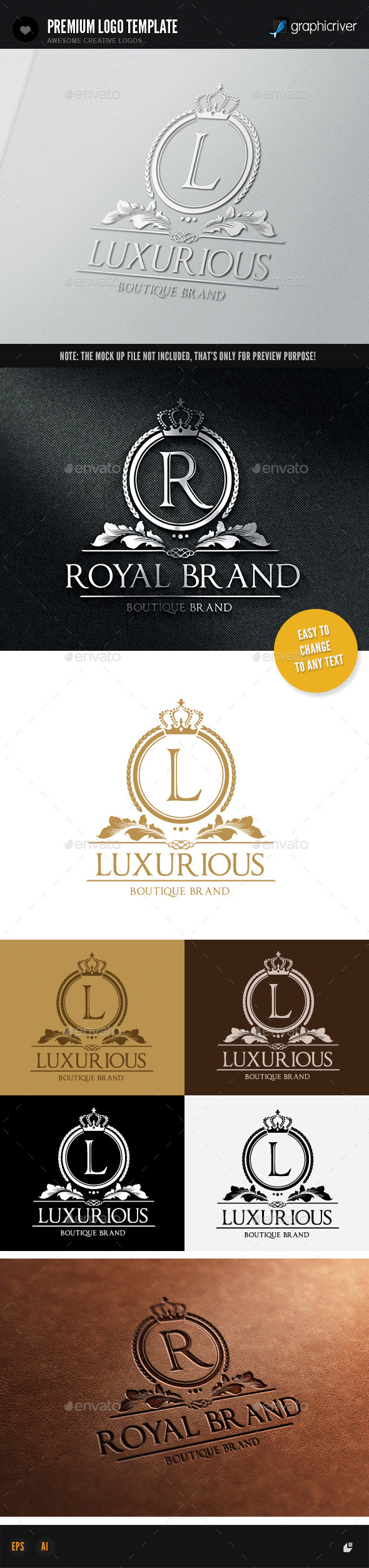 Luxurious Brand - Crests Logo Templates