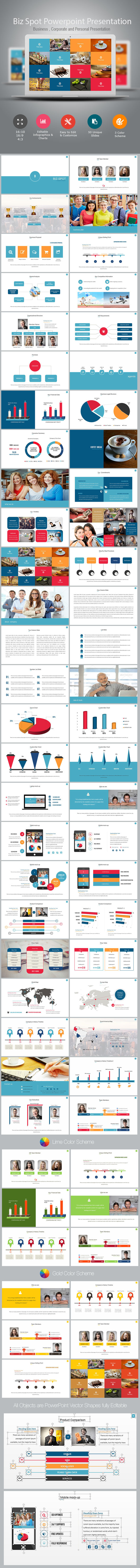 Biz Spot Power Point Presentation - PowerPoint Templates Presentation Templates
