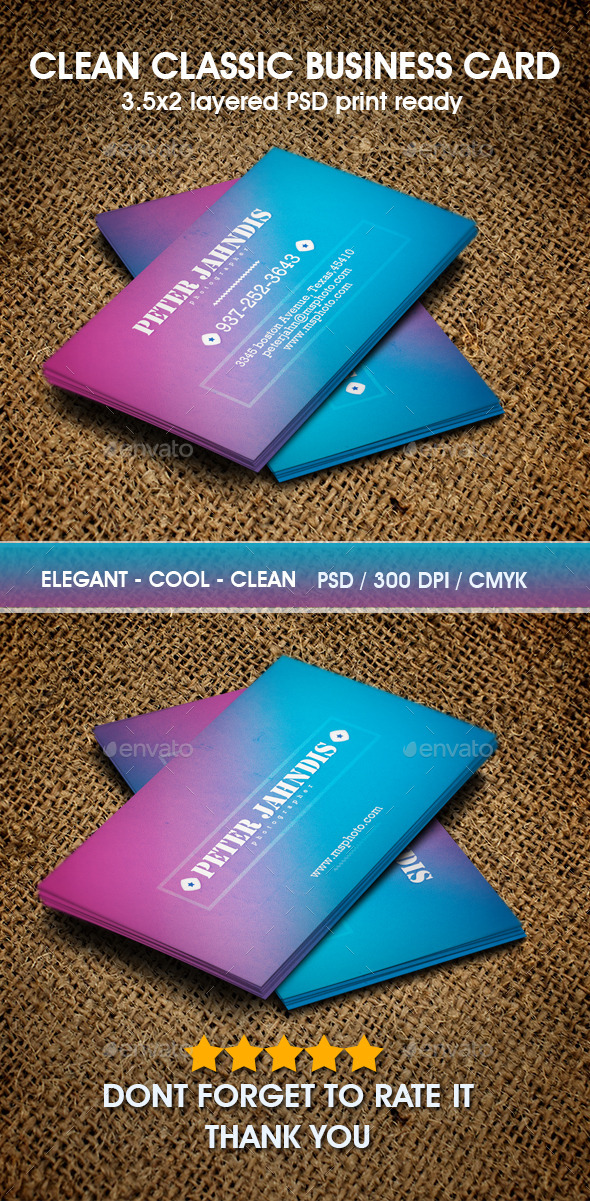 Retro Color Business Card - Retro/Vintage Business Cards