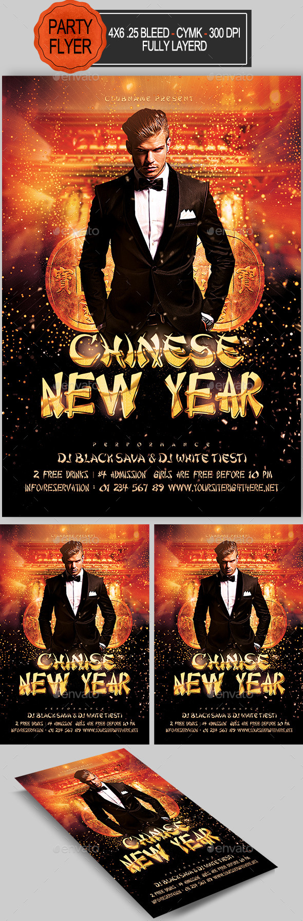 Chinese New Year Party Flyer - Holidays Events
