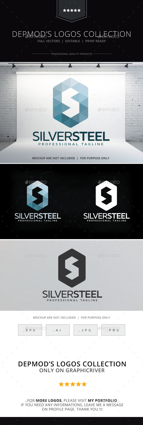 Silver Steel Logo - Letters Logo Templates