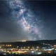 Milky Way Over Mountain Town - VideoHive Item for Sale