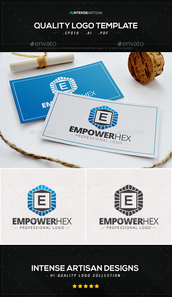Empower Hex Logo Template - Letters Logo Templates