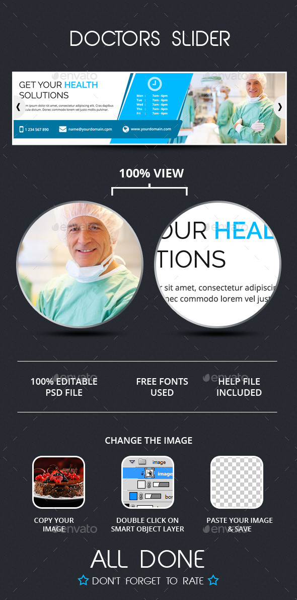 Doctors Slider Template - Sliders & Features Web Elements