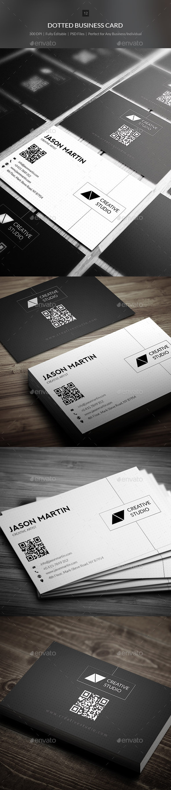 Dotted Corporate Business Card - 12 - Corporate Business Cards