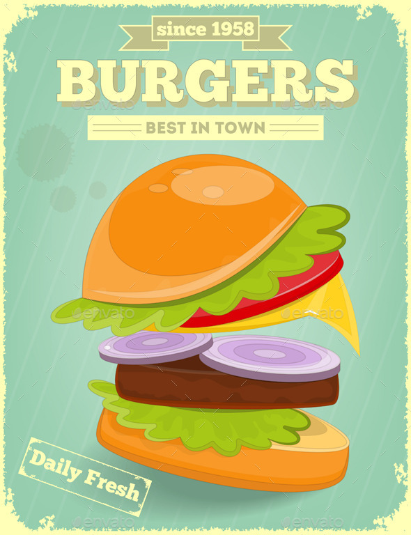 Fast Food Poster - Food Objects