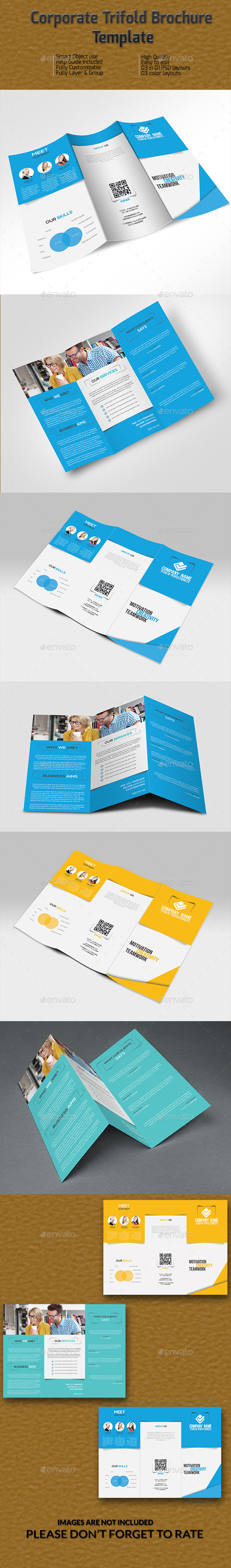 Corporate Trifold Brochure Template - Brochures Print Templates