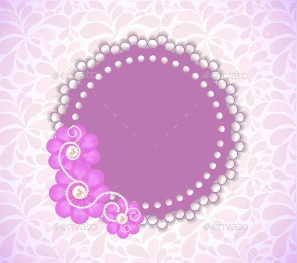 Romantic Flower Frame Background - Web Technology