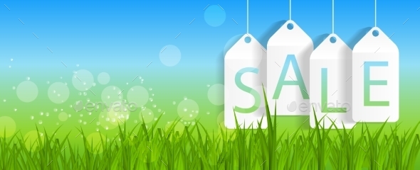 Sale Banner with Place for Your Text - Web Technology