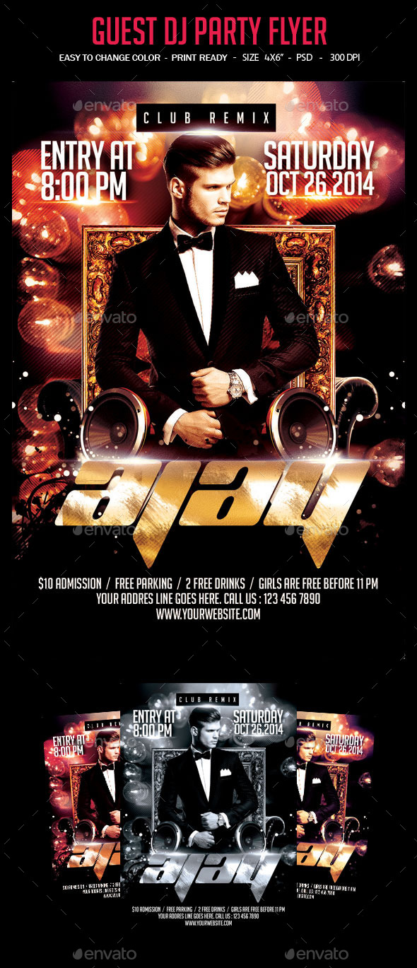 Guest Dj Party Flyer - Clubs & Parties Events