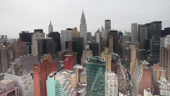 Millenium Skyscrapers Manhattan Skyline New York, Stock Footage | VideoHive