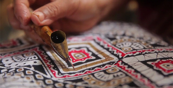 Drawing Black and Red Batik alt