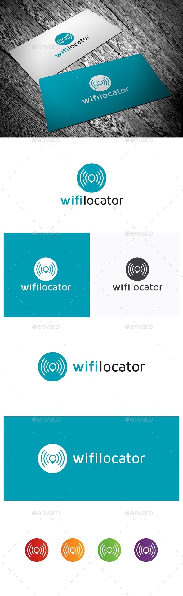 Wifi Locator - Symbols Logo Templates