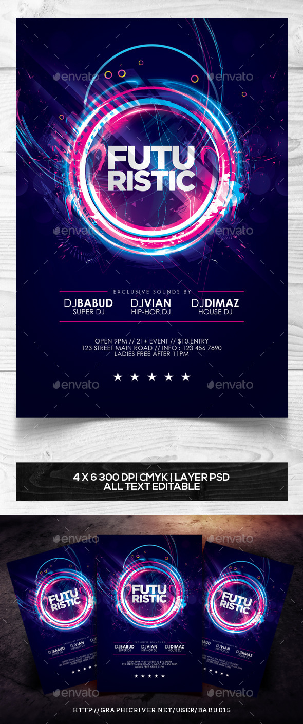 Futuristic Flyer Template - Events Flyers