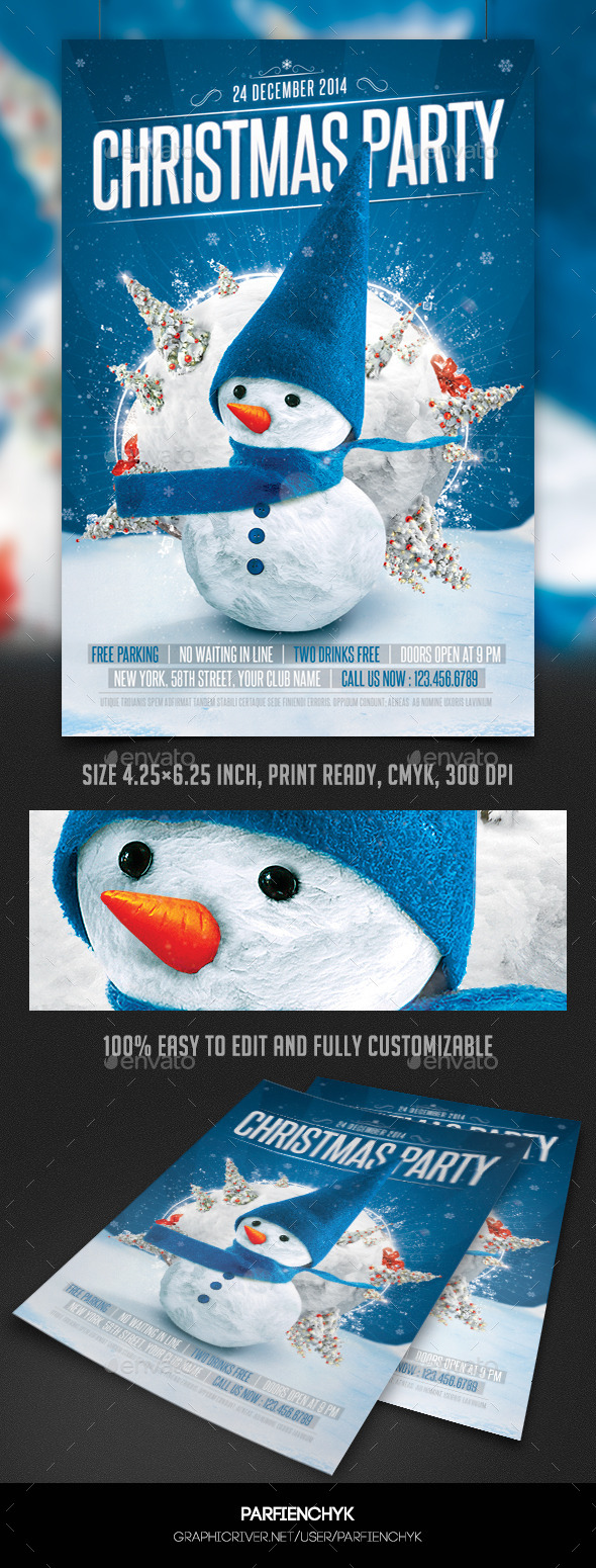 Christmas Party Flyer Template - Clubs & Parties Events