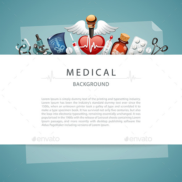 Blue Medical Background with Copy Space - Health/Medicine Conceptual