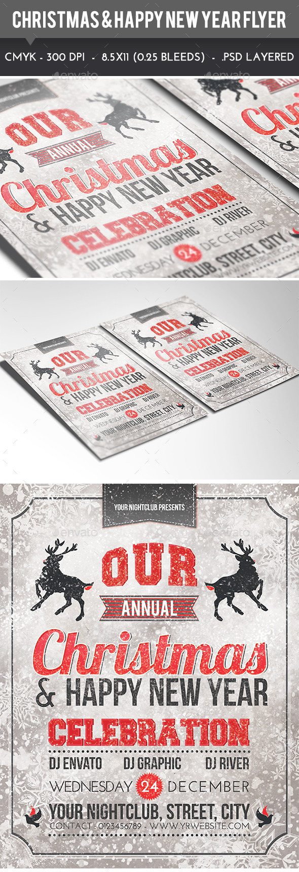 Christmas & Happy New Year Flyer - Holidays Events