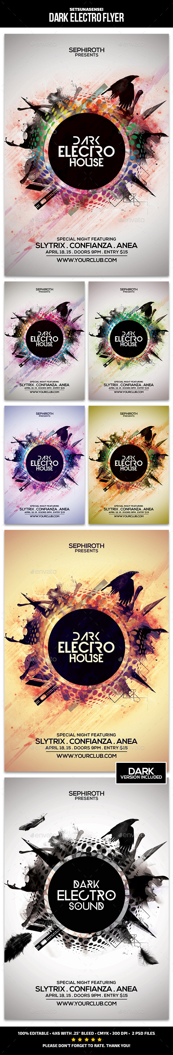 Dark Electro Flyer - Clubs & Parties Events