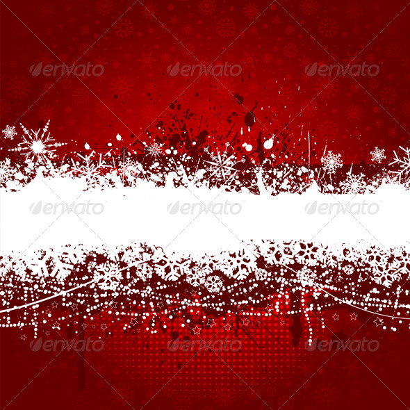 Grunge Snowflake Background - Christmas Seasons/Holidays