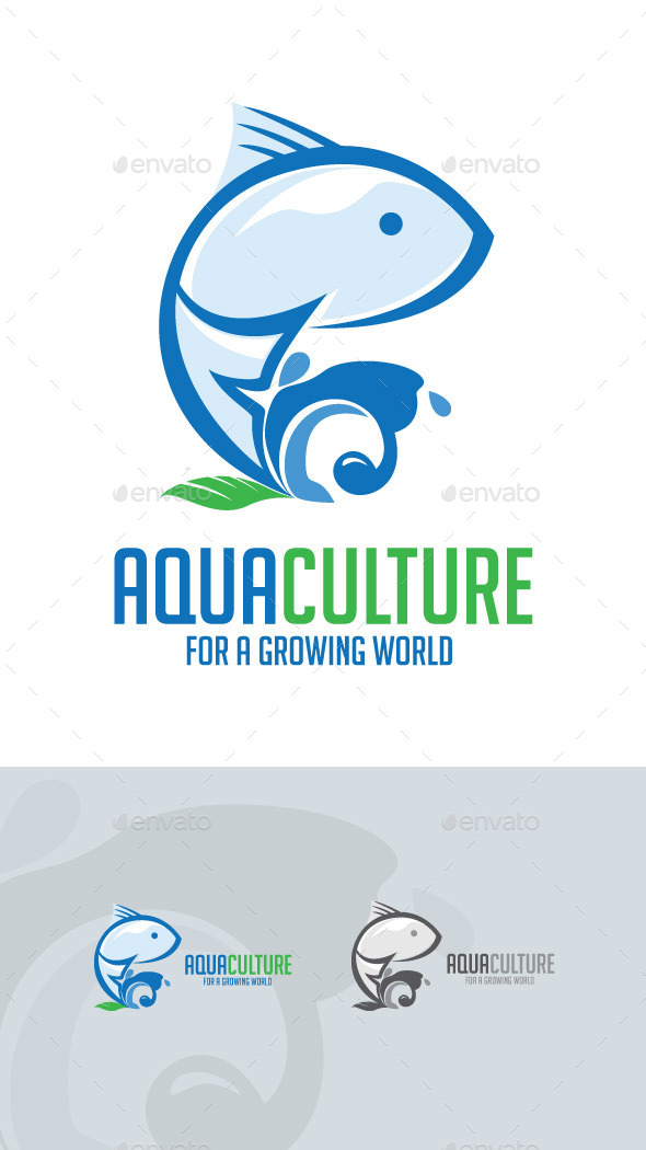 Aqua Culture Logo - Nature Logo Templates