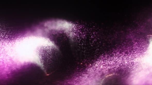 Foam Pink Particles Flow