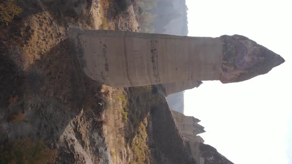 Vertical Video Cappadocia Landscape Aerial View alt