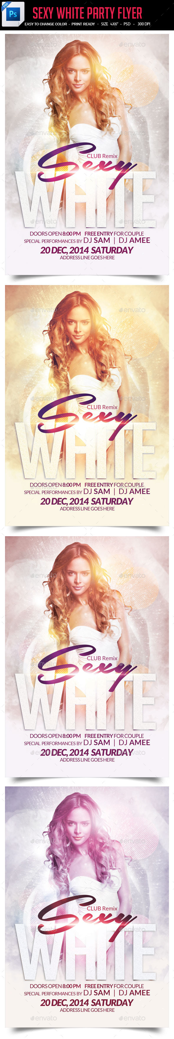 Sexy White Party Flyer - Clubs & Parties Events