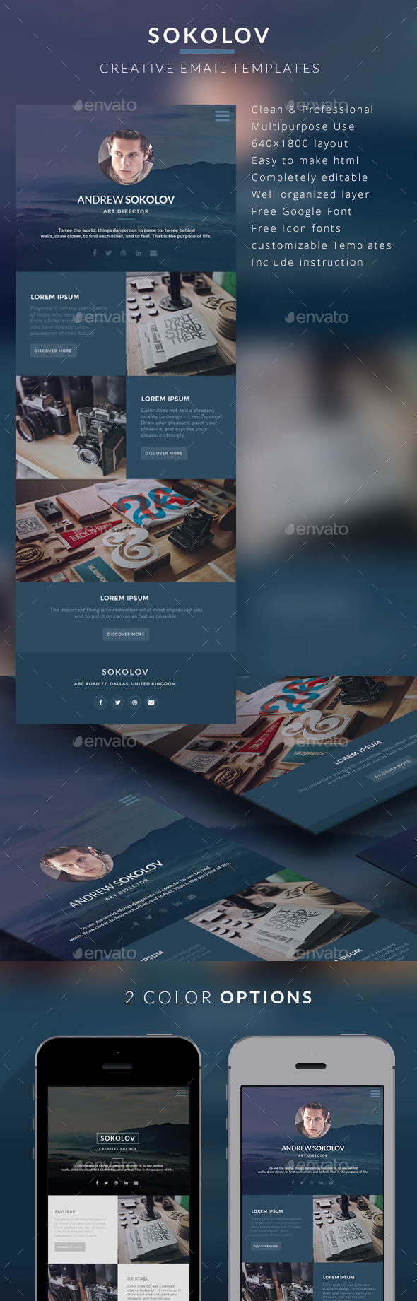 Creative Email Templates - Sokolov - E-newsletters Web Elements