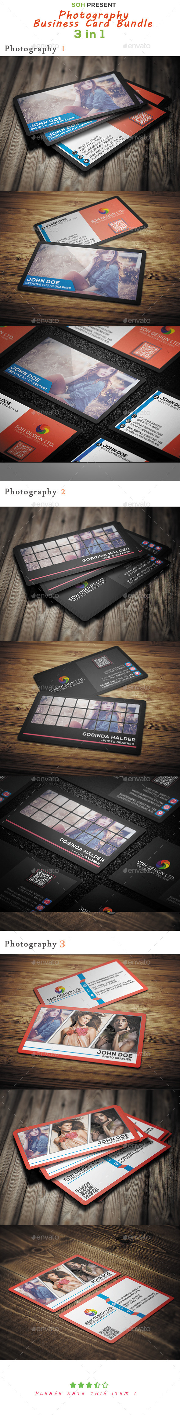 Photography Business Card Bundle - Business Cards Print Templates