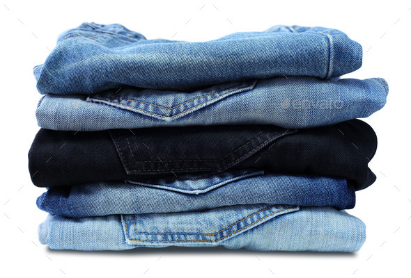 Stack of jeans - Stock Photo - Images