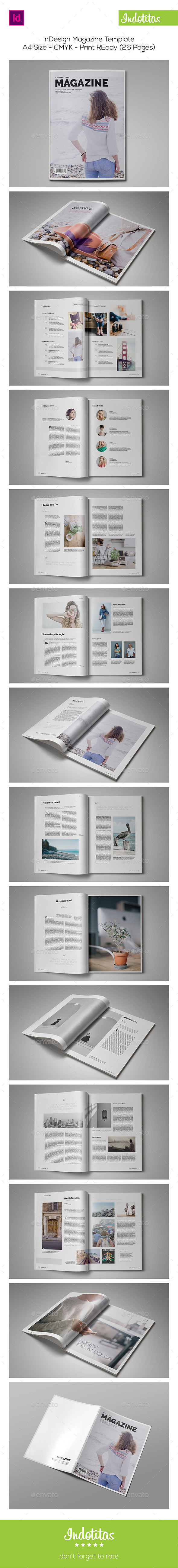InDesign Magazine Template - Magazines Print Templates