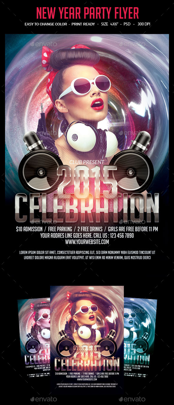 New Year Celebration Party Flyer - Clubs & Parties Events