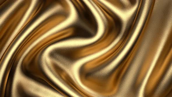 Animation of Golden Silk Fabric Twist alt