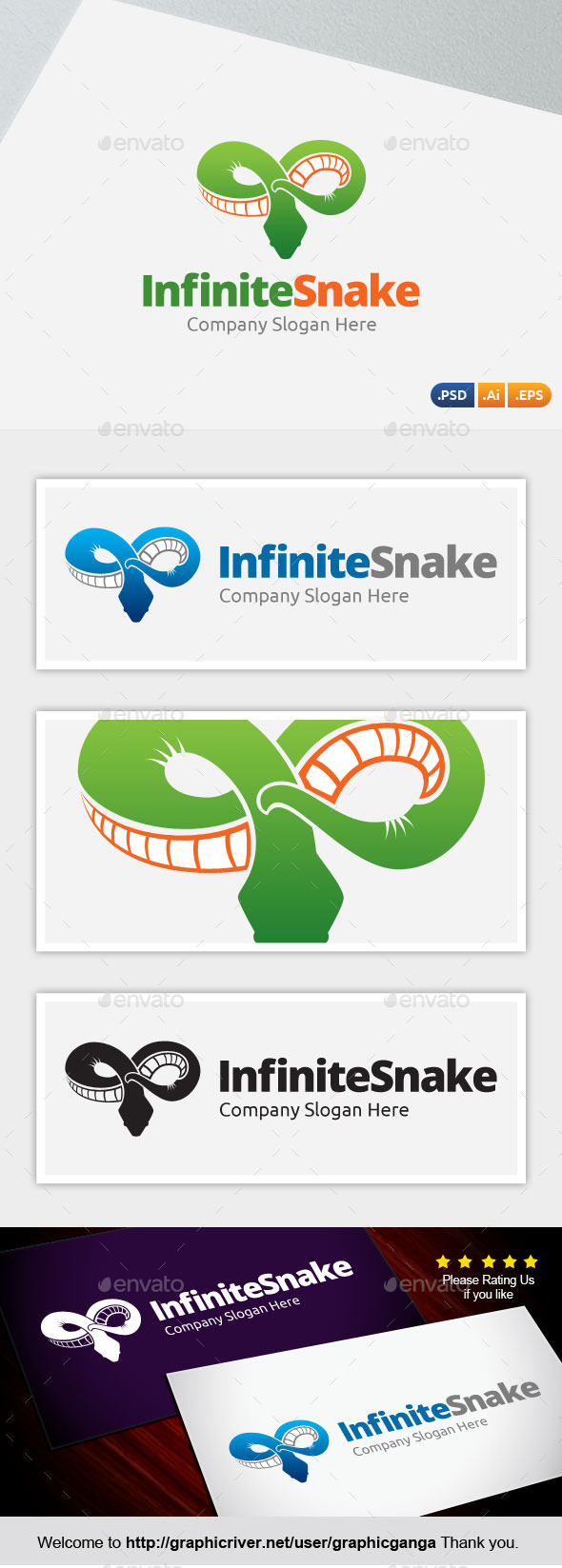 Infinite Snake - Animals Logo Templates
