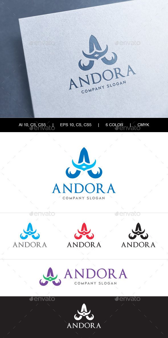 Heraldic Letter A Logo - Letters Logo Templates