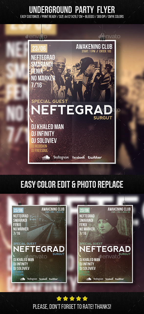 Underground Party Flyer - Events Flyers