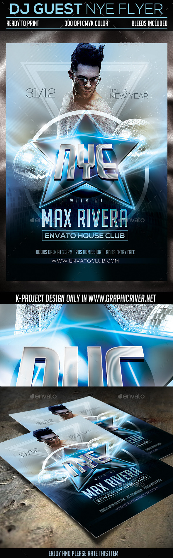 DJ Guest NYE Flyer - Clubs & Parties Events