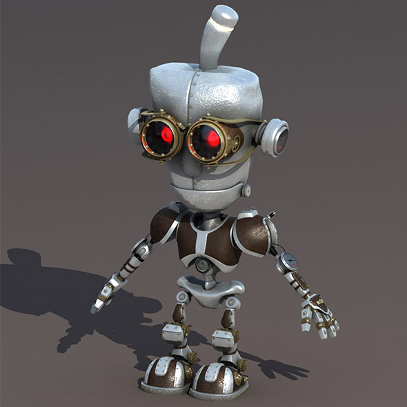 Cartoon Robot Riged - 3Docean 9861653