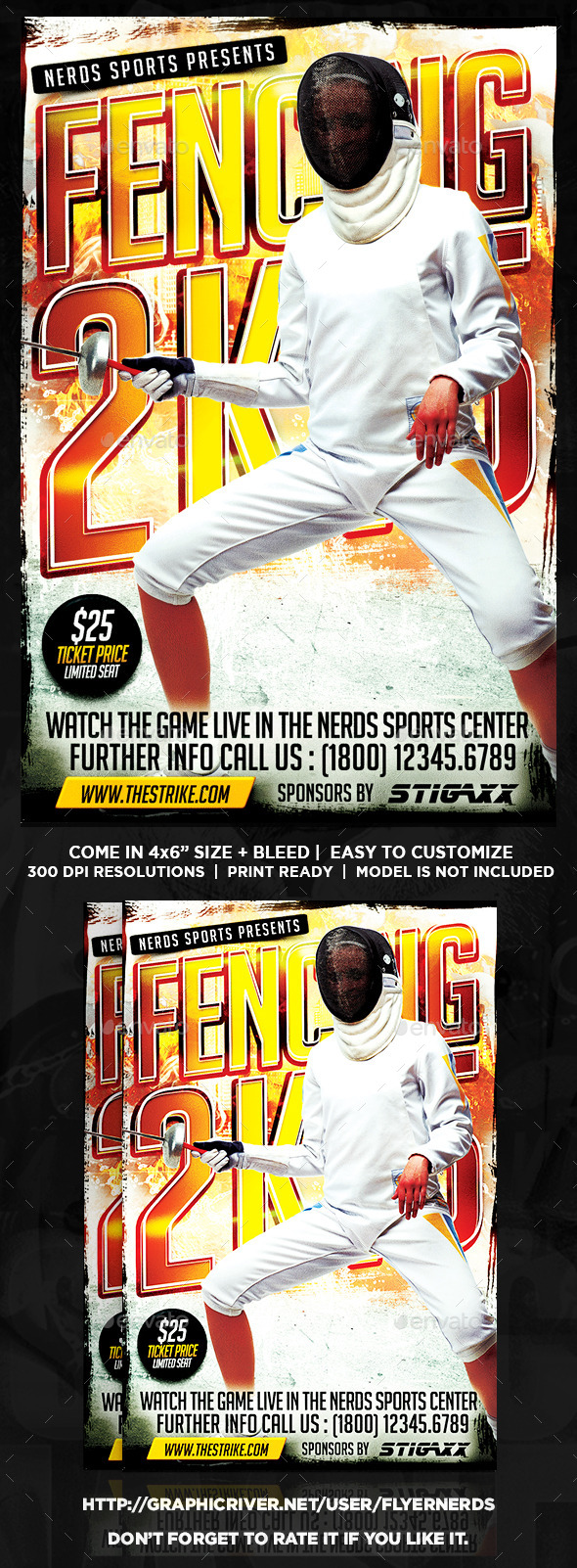 Fencing Championships 2K15 Sports Flyer - Sports Events