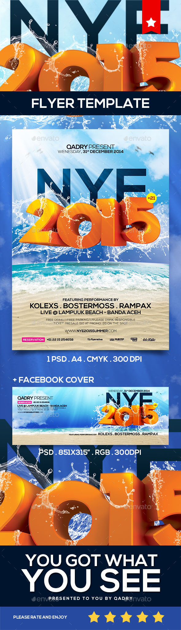 NYE Flyer Template v.03 - Clubs & Parties Events