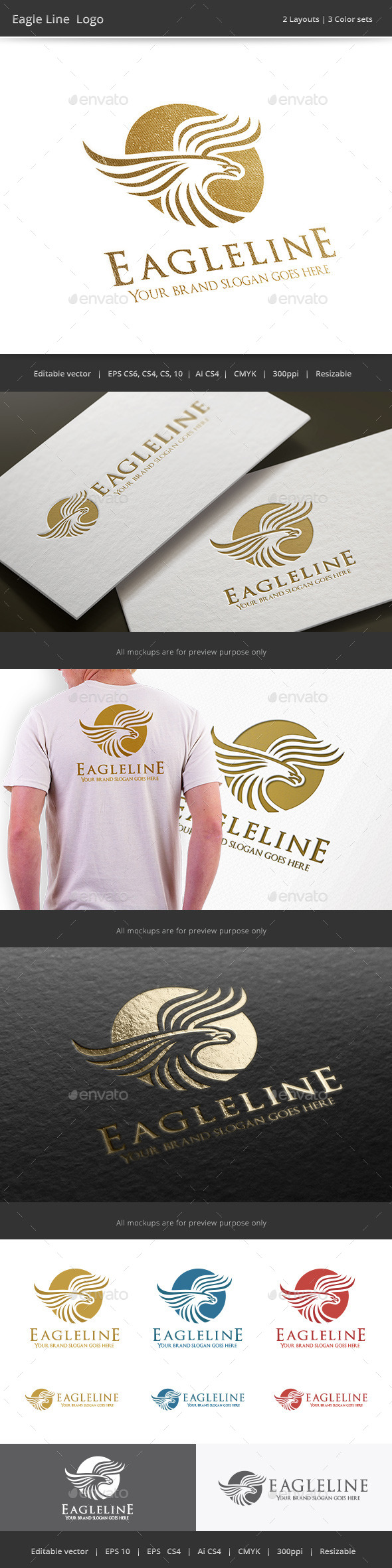Eagle Line Logo - Crests Logo Templates