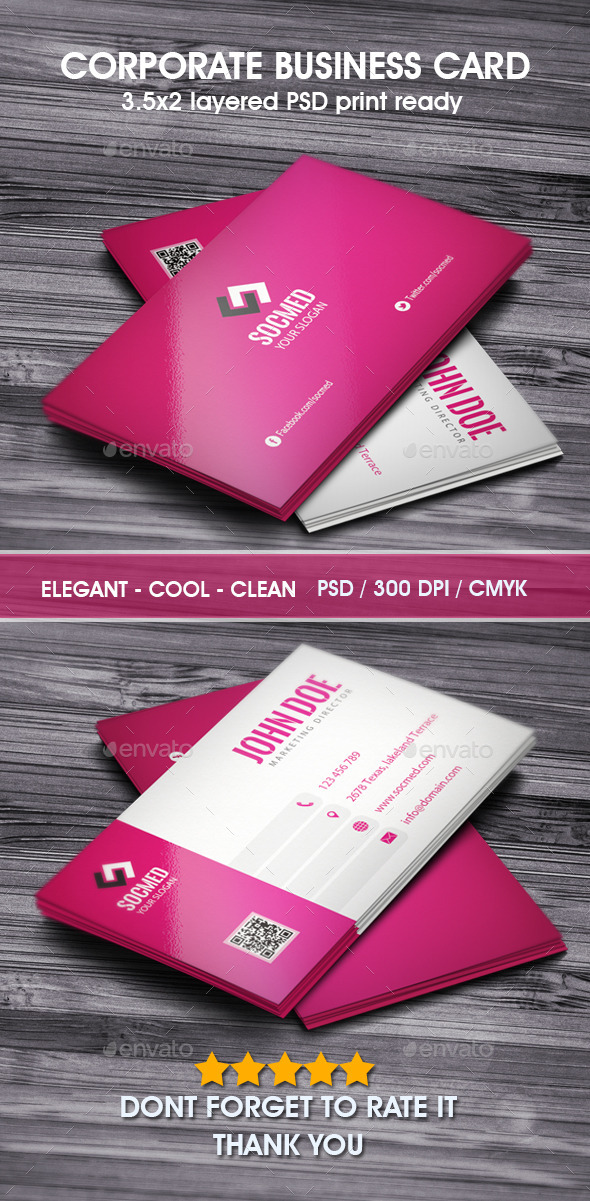 Socmed Business Card - Corporate Business Cards