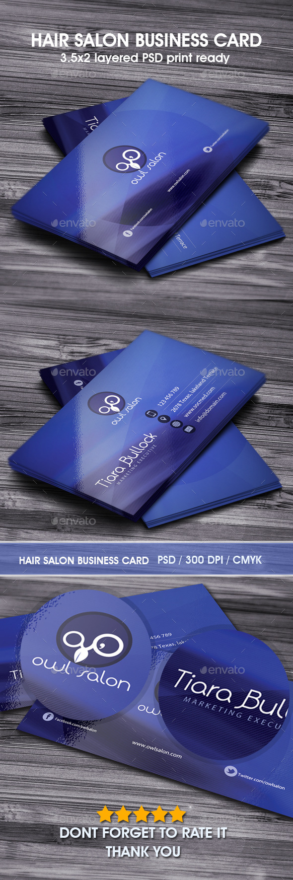 Hair Salon Business Card - Industry Specific Business Cards