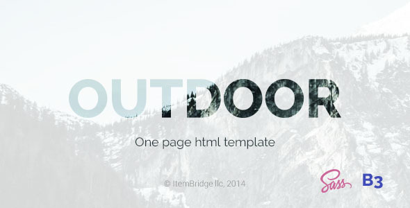 Outdoor — OnePage Responsive Template