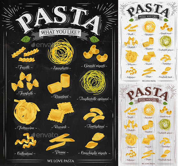Poster Pasta - Food Objects