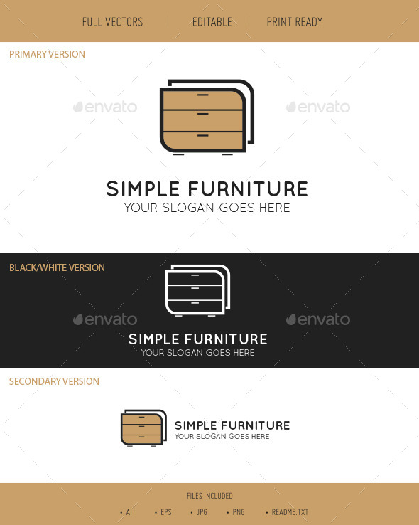 Simple Furniture Logo - Objects Logo Templates