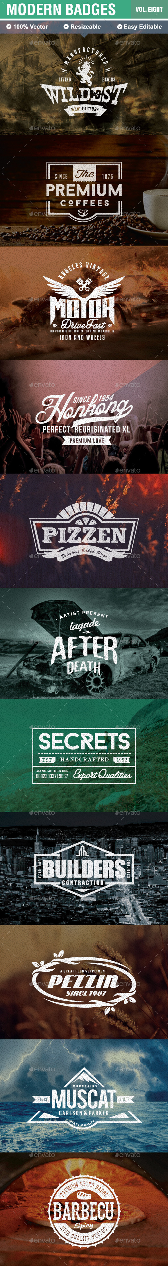 Modern Badges and Labels V8 - Badges & Stickers Web Elements