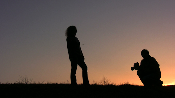 Couple Make Photo Sunset 2